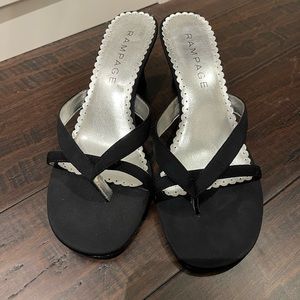 Rampage Black Dress Sandal; Women’s 8.5